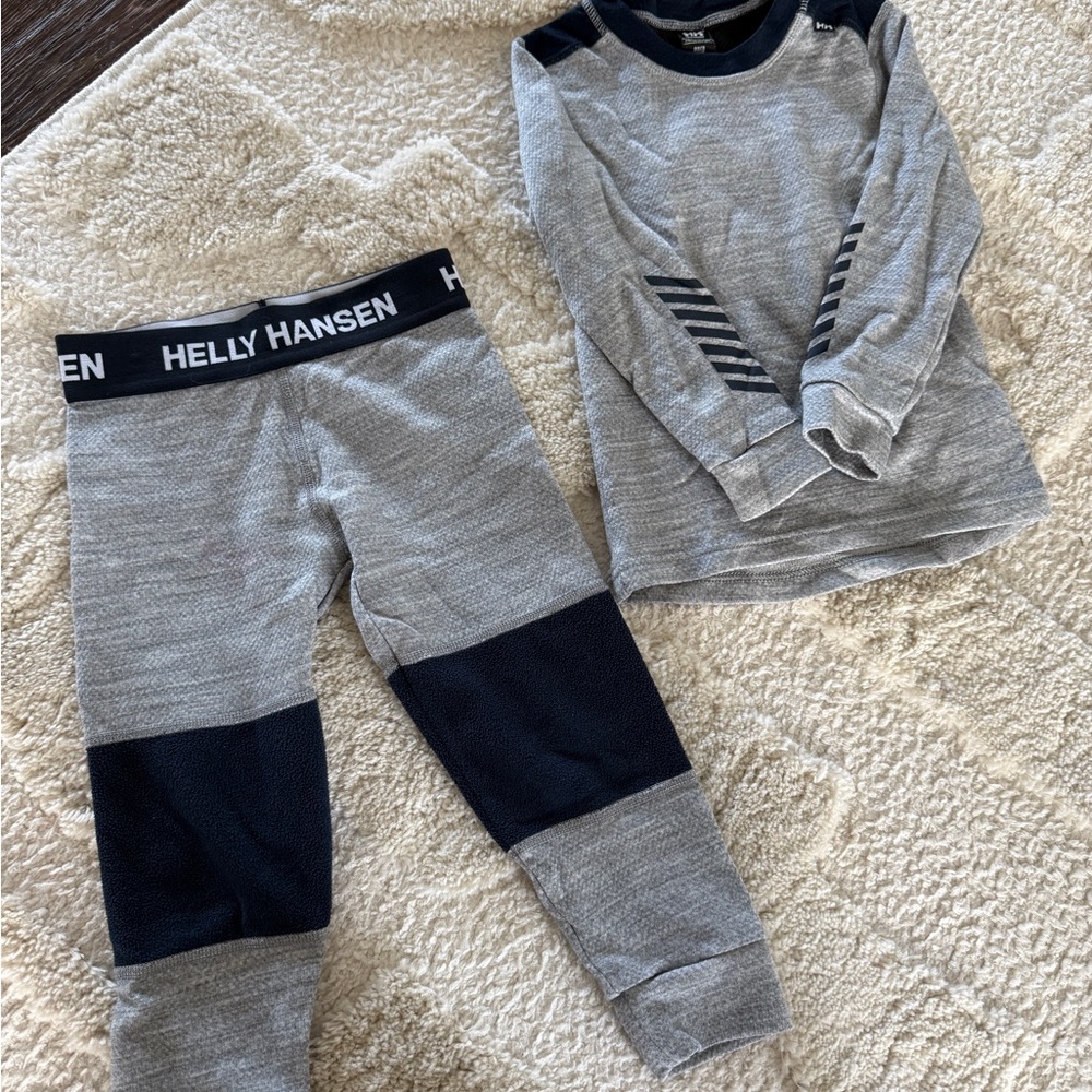Helly Hansen Gray & Navy Kids Base Layer -3T